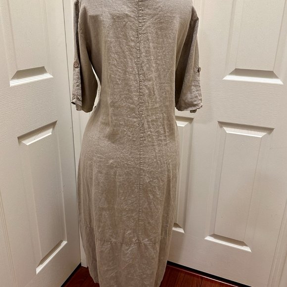 Contessa Teresa Women's 100% Linen Maxi Tunic Dress Size S Gypsy Boho (NEW) - Picture 14 of 14